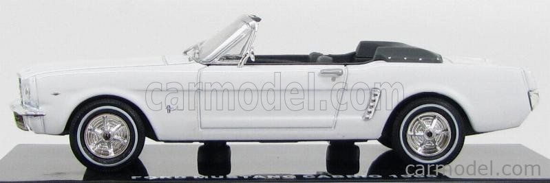 Modèle Réduit 1:24 Ford Mustang Cabriolet 1965 Blanche Edicola - Neuf