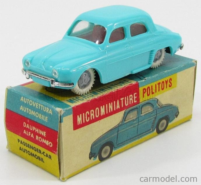 Politoys APS - Alfa Romeo 2000 Spyder - Gris Argenté - Miniature Rare En Boîte
