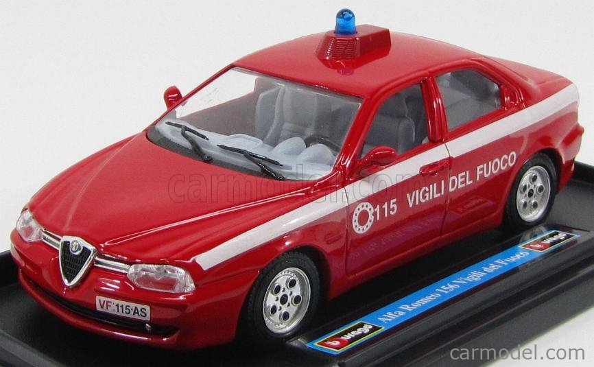 BURAGO 1009 Scale 1/24 ALFA ROMEO 156 VIGILI DEL FUOCO FIRE