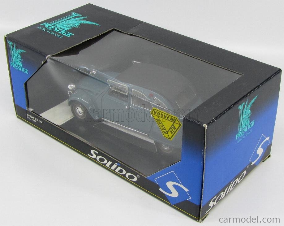 Solido Prestige 1/18 - Citroën 2CV Découvrable 1966 - Beige - Réf 8029