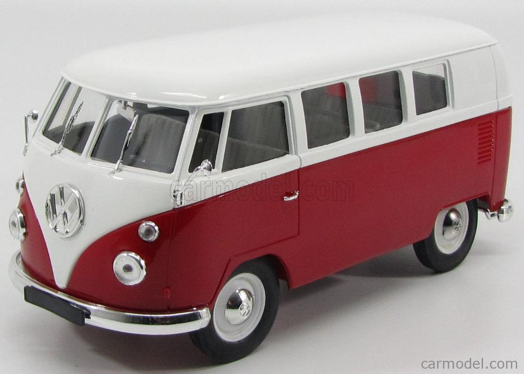 SOLIDO 8031 Scale 1/18 | VOLKSWAGEN T1 MINIBUS 1966 RED WHITE