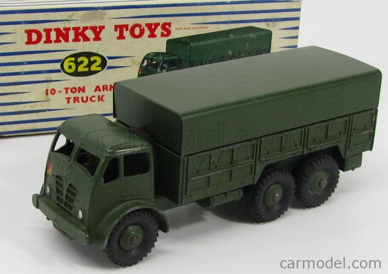 DINKY ENGLAND 622 Scale 1/43 | TRUCK 10 TON. ARMY TRUCK MILITARY GREEN