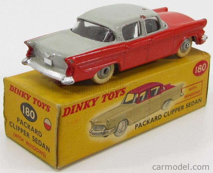DINKY ENGLAND 180 Echelle 1 43 PACKARD CLIPPER SEDAN ORANGE GREY dinky-england-180-echelle-1-43-packard-clipper-sedan-orange-grey