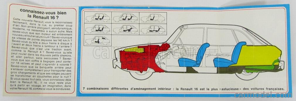 Dinky France 537 Scale 1 43 Renault R16 Silver