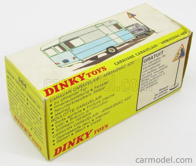 Dinky Toys Ancienne #564 – Caravane Caravelair Armagnac, Très Bon état, Sans Boîte