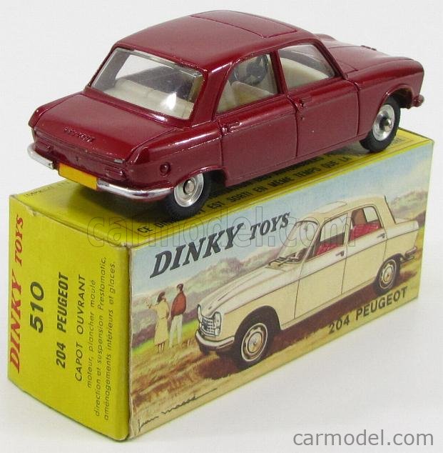 Jouet Dinky Toys Peugeot 204 Rouge 1965 – Occasion, échelle 1:43, Made In France