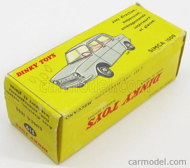 Miniature Simca 1000 Rouge 519 - Dinky Toys France 1/43 (Occasion, état Correct)