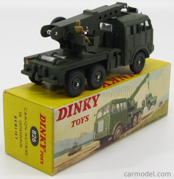 Scatola Per Dinky Toys 826 - Berliet Gru Wrecker Militare - Riproduzione