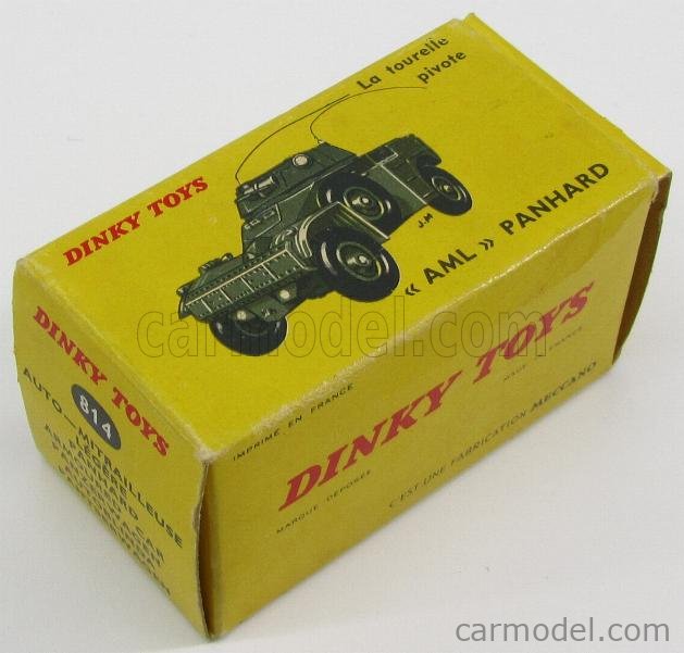 DINKY FRANCE 814 Scale 1/43 | PANHARD AML ARMOURED CAR MILITARY GREEN