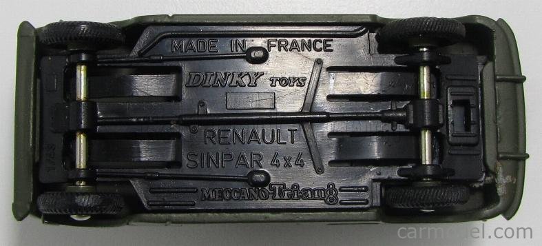 DINKY FRANCE 815 Scale 1/43 | RENAULT SINPAR 4X4 GENDARMERIE MILITARIRE - POLICE WITH FIGURES MILITARY GREEN