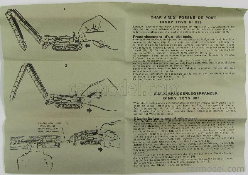 Dinky Toys 883 Char AMX Poseur de Pont