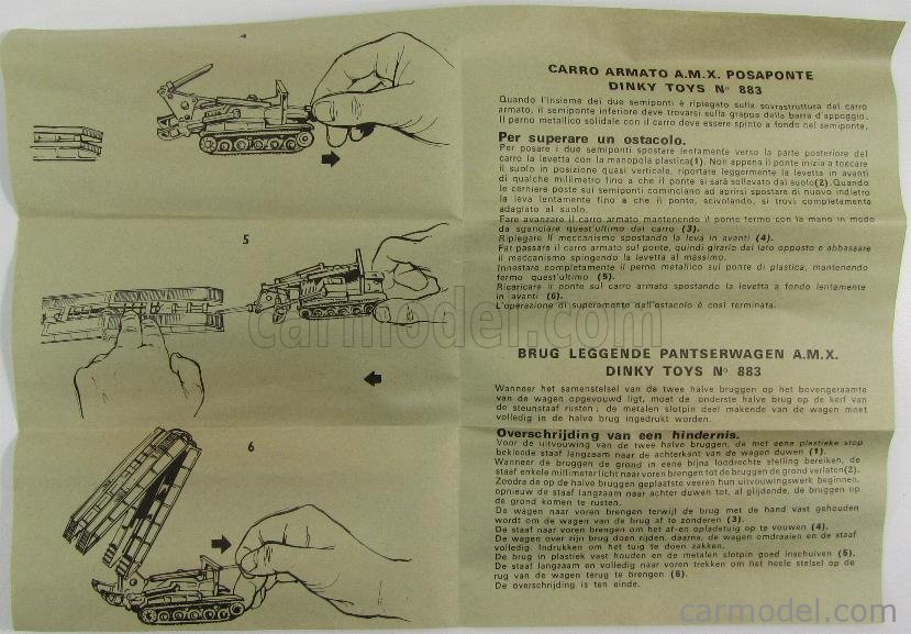 Dinky Toys Char AMX Poseur De Pont – Pièces Manquantes