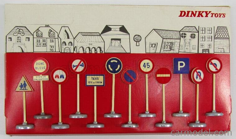 Coffret Panneaux Signalisation Route Dinky Toys France - Vintage - Très Bon état