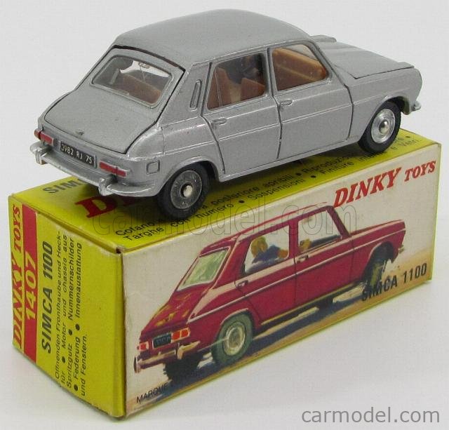 Dinky Toys F N°1407 Simca 1100 Miniature 1/43 Gris – Jamais Jouée, Boîte D’Origine