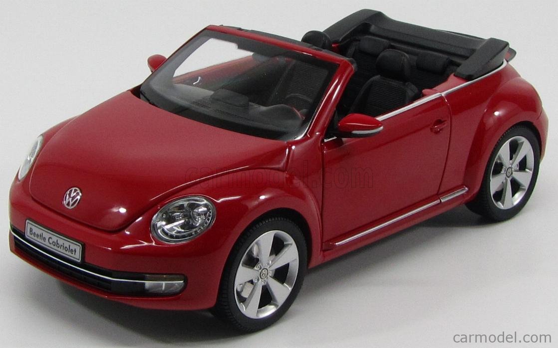自動車 VW New Beetle Convertible 1/18 1/18 Kyosho Volkswagen VW Beetle (Red) Convertible Diecast