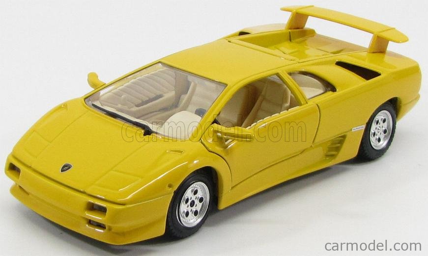 BURAGO 0141 Scale 1/24 | LAMBORGHINI DIABLO 1990 - beige interior YELLOW