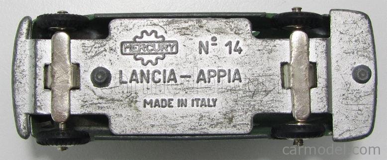 ミニカー MERCURY Art.5  LANCIA APPIA  Vintage MERCURY-ITALY 14 Scale 1/43 | LANCIA APPIA I SERIES 1954 GREEN