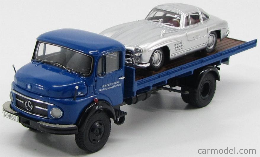 MERCEDES BENZ - L911 TRUCK CAR TRANSPORTER WITH 300SL COUPE 1966