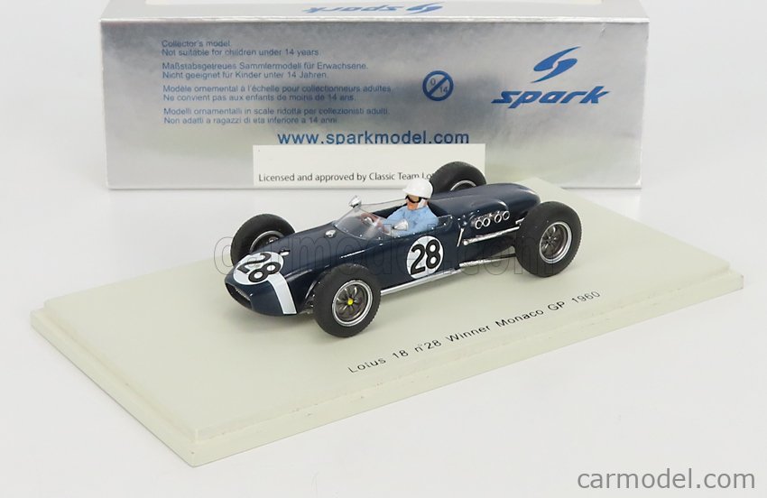 SPARK-MODEL S1839 Scale 1/43  LOTUS F1 18 N 28 WINNER MONACO GP