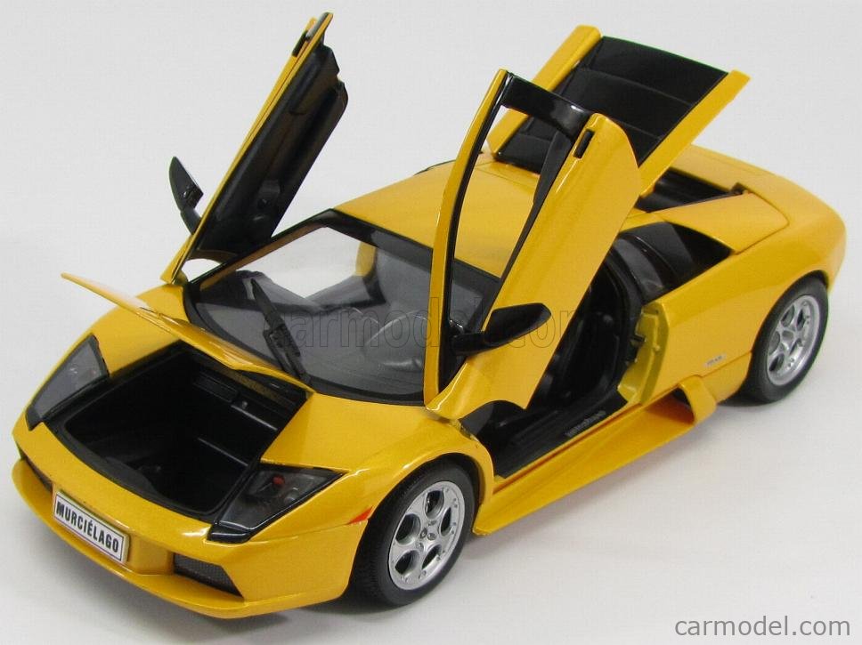 WELLY WE12517Y Scale 1/18 | LAMBORGHINI MURCIELAGO 2001 YELLOW MET