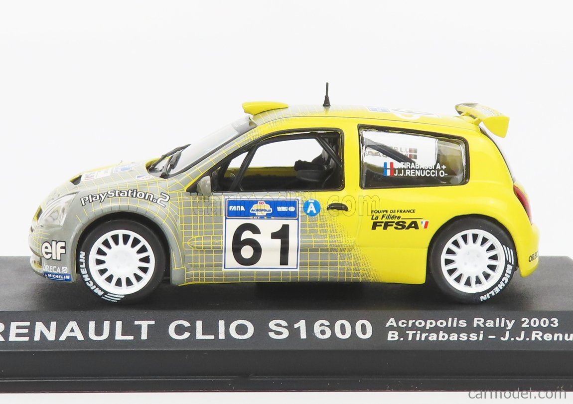 Décalcomanie 1/43 Renault Clio S1600 N°68 Rallye Monte-Carlo 2003 - Neuf