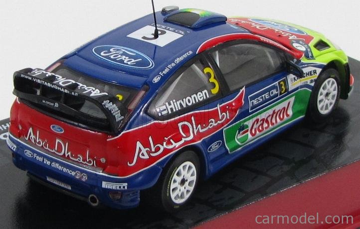 EDICOLA CRCC001 Scale 1/43 | FORD ENGLAND FOCUS WRC N 3 RALLY NESTE FINLAND  2008   BLUE LIGHT GREEN RED