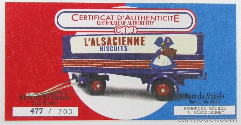 Citroën HY L'Alsacienne Biscuit - Miniature CIJ Europarc échelle 1/50 - Métal Monté