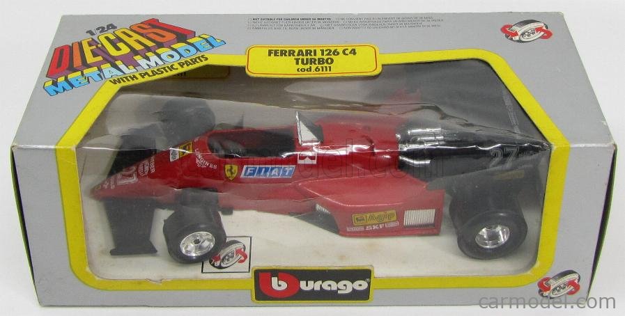 BURAGO 6111 Scale 1/24 | FERRARI F1 126C4 N 27 SEASON 1984