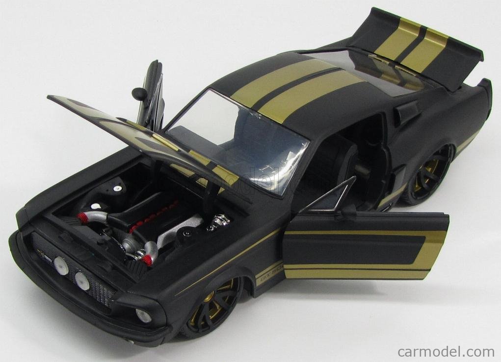 JADA 96626MBK Scale 1/18 | FORD USA SHELBY MUSTANG GT500 1967 MATT