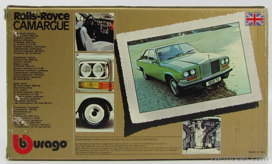 Modèle Réduit Rolls-Royce Camargue Burago 1/18 - Rouge, Occasion, En Métal