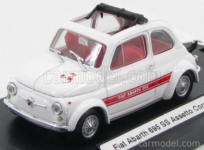 Miniature Spark 1/43 Fiat Abarth 695SS Assetto Corsa 1965 - Blanche (Résine)