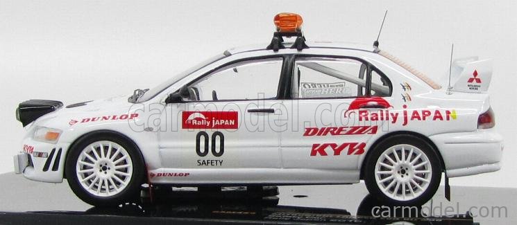 MITSUBISHI LANCER EVO VII #00 RALLY JAPAN 2010 SAFETY CAR IXO RAM444 1/43 DUNLOP