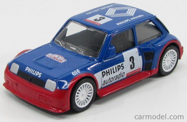 Mondomotors Mm531 Scale 1 43 Renault 5 Maxi Turbo Philips N 3 Rally Tour De Corse 1985 J Ragnotti P Thimonier Blue Red