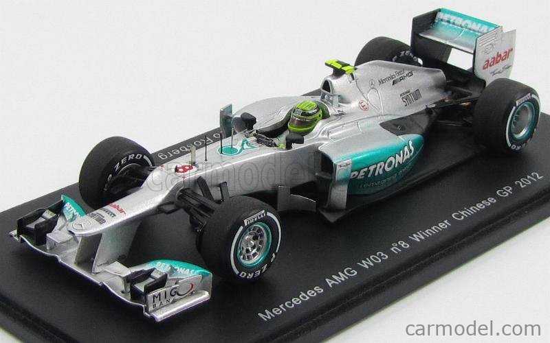 thumbnail image 2 of PMA 1:43 Scale Mercedes AMG Petronas W03 F1 Car - China GP 2012 #8 Model 2 of 14
