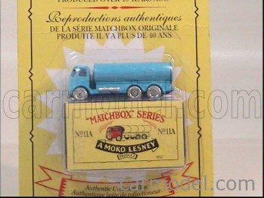 Miniature Matchbox No.11A - Camion Citerne ERF Petrol Tanker, Bleu, échelle Small Scale No.6