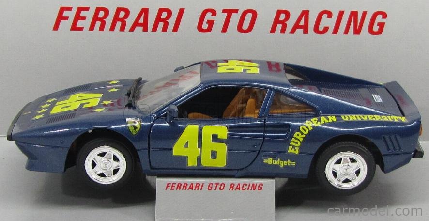 1988 Revell 1:24 Die Cast Car Blue Ferrari GTO Racing 8605 