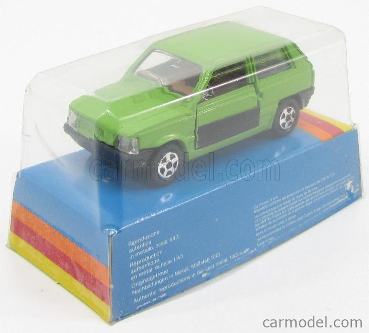 MEBETOYS MATTEL A125 Scale 1/43 | FIAT PANDA 1980 LIGHT GREEN