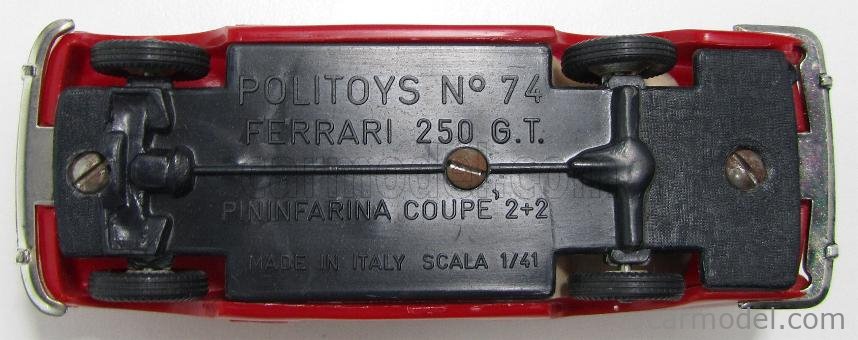 Miniature Politoys 1/41 Maserati #3 Rouge – Super état Pour Collection