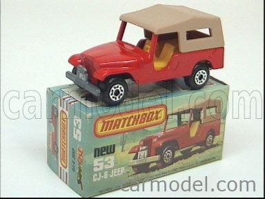 red matchbox jeep