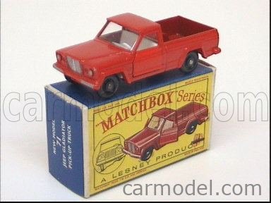 Matchbox red store pickup truck