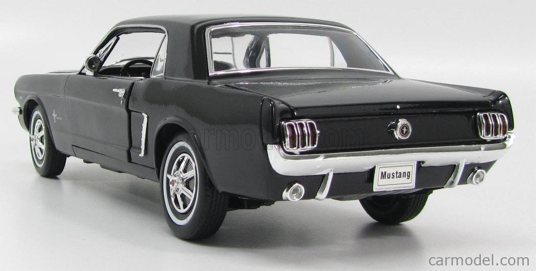 WELLY WE12519HBK Scale 1/18 | FORD USA MUSTANG 1/2 HARD-TOP 1964 BLACK