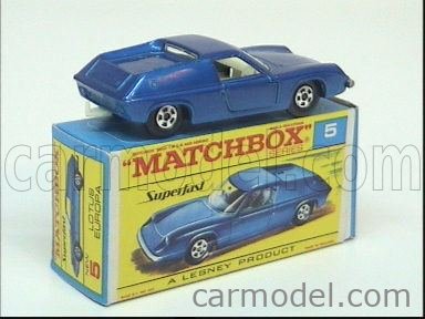 MATCHBOX 5 Scale 1/66 | LOTUS EUROPA BLUE MET