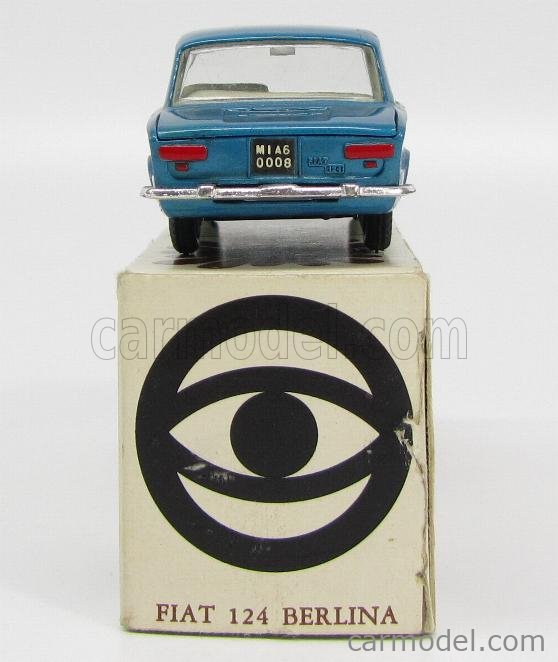 Model Car Fiat 124 Abarth red and yellow number 6 - 1975