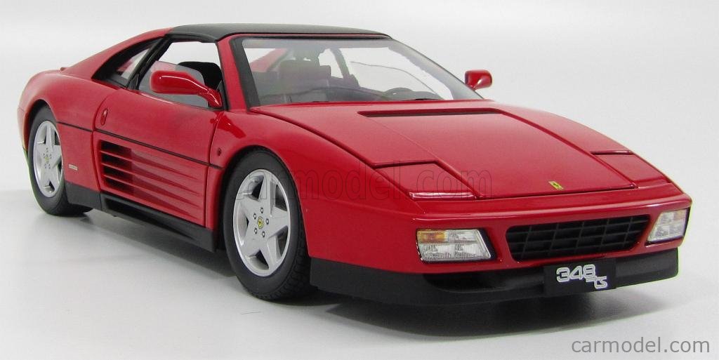 MATTEL HOT WHEELS X5480 Scale 1/18 | FERRARI 348TS SPIDER 1989 RED