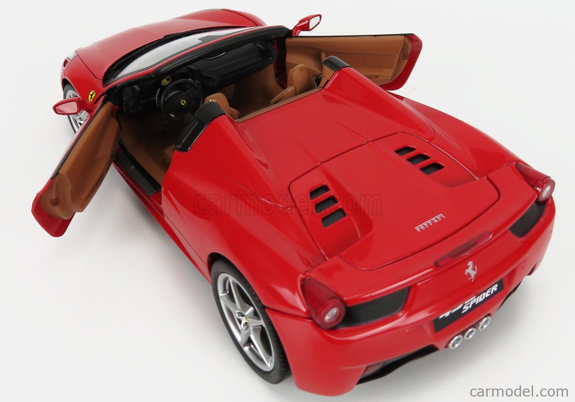 Véhicule Miniature Ferrari 458 Italia Spider Modèle À Léchelle mattel Hotwheels - X5527 Echelle 1/18 
