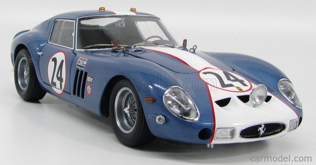 Miniature Kyosho Ferrari 250 GTO #24 - Sebring 1962 - Bleu - Échelle 1/18 - Réf 08438D - NEUF
