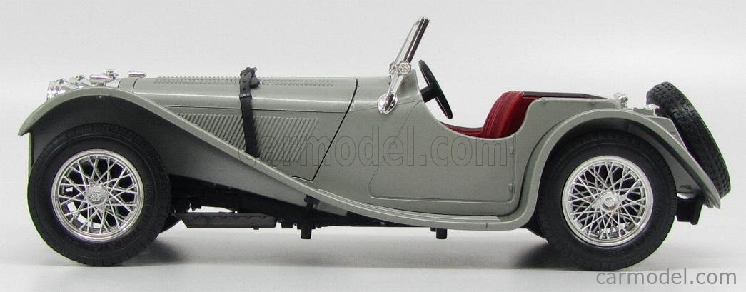Voiture Miniature de Collection avec Burago 1/18 Scale Diecast 3006 Jaguar  SS 100 1937 - Label Emmaüs