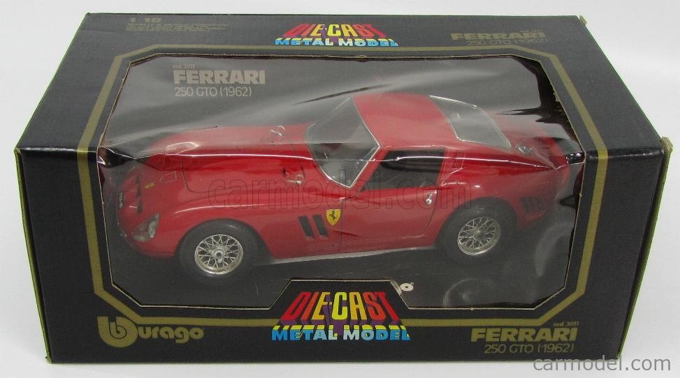 Burago Ferrari 250 Gto Jaune 1/18 Vintage Die Cast Bburago 3011