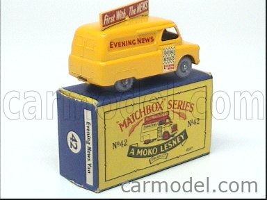 MATCHBOX 42 Scale 1/66 | MATCHBOX CA VAN EVENING NEWS YELLOW