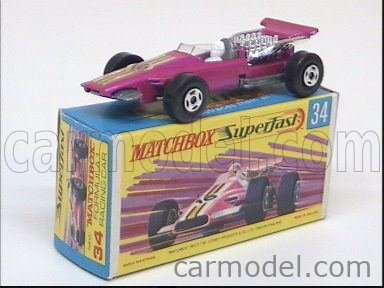 MATCHBOX 34 Scale 1/66 | MATCHBOX F1 RACING CAR N 16 PINK MET